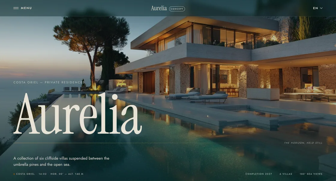 Aurelia — sito desktop